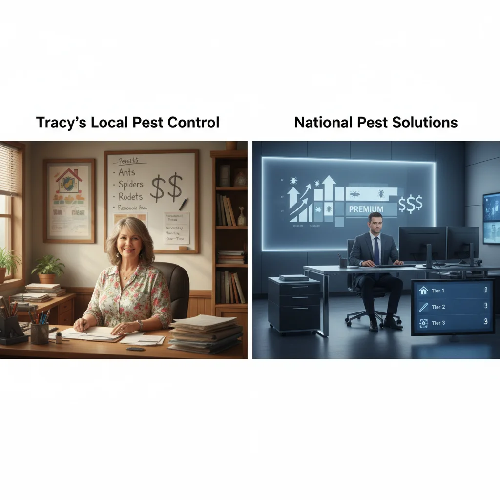 Tracy local and national pest control office comparison, pricing charts.